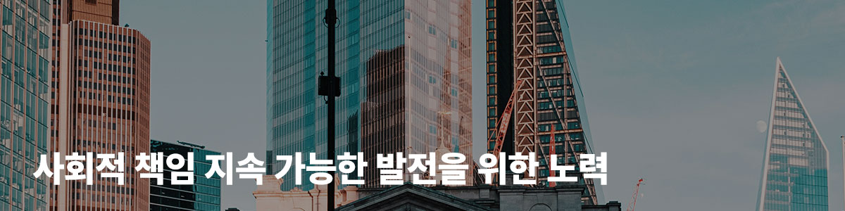 사회적 책임 지속 가능한 발전을 위한 노력